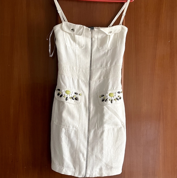 (khadi fabric) Front zip bodycon dress - Picture 3 of 9